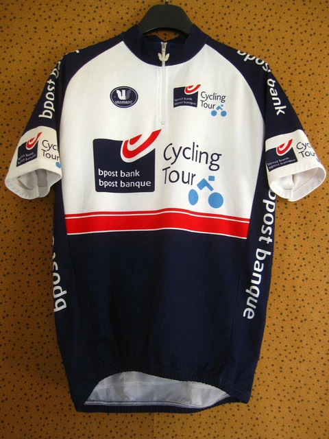 Maillot Cycliste Quick Step Innergetic Vermarc Vintage – Homme Taille L – Bleu Manches Courtes