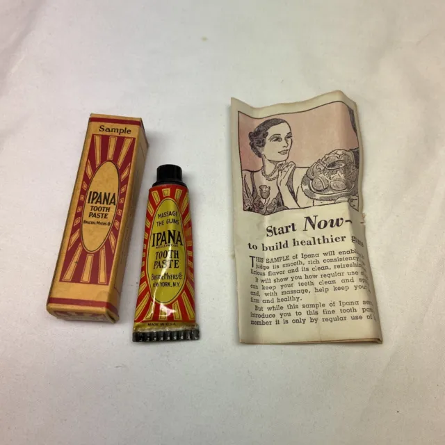Nos 1920’s Advertising Sample Dentist Bristol Myers New York N Ipana Tooth Paste