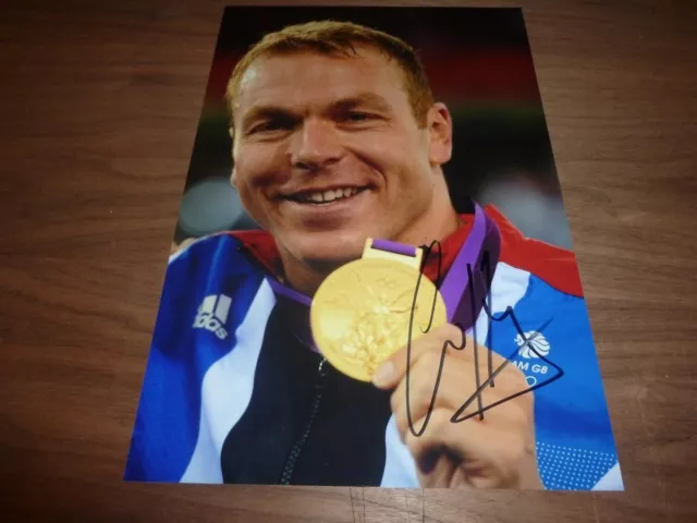 CHRIS HOY signed 12X8 photo LONDON 2012 OLYMPICS + COA