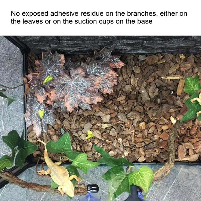 Reptile Corner Branch Terrarium Pflanzendekoration Mit Saugnäpfen Für Amphi Egg