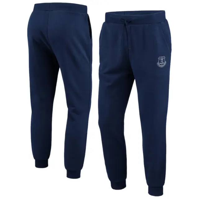 Everton Football pantaloni da bambino (taglia 7-8y) blu navy essenziali jogger in pile - nuovi