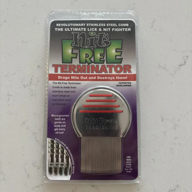 Original Nit Free Brand Terminator Comb removes head Lice para piojos y liendres