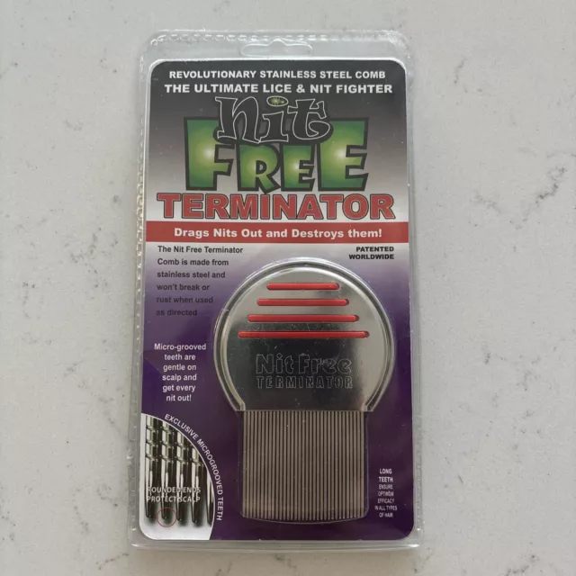 Original Nit Free Brand Terminator Comb removes head Lice para piojos y liendres