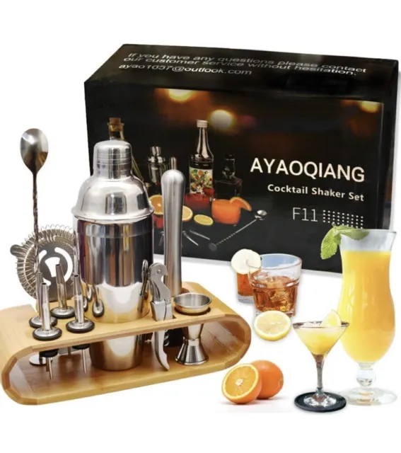 Cocktail Making Set Cocktail Shaker Set with Stand 750Ml Stainless Home Bar Gift