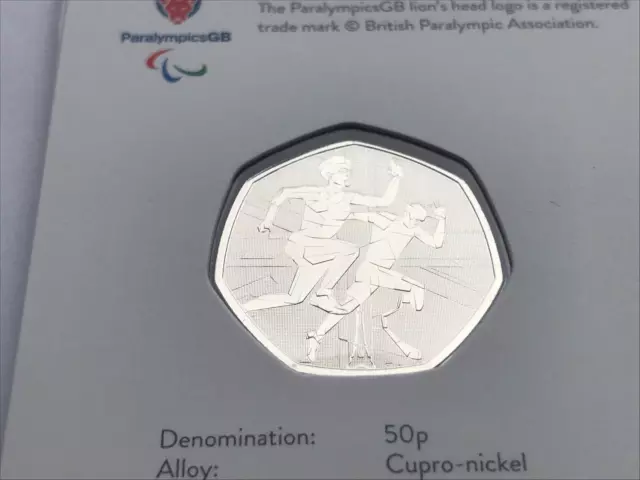 2024 Team Gb Paralympics Fifty 50 Pence Coin Brilliant Uncirculated Bu Coin 3