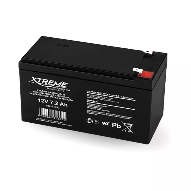 12V 7.2 Ah Gel Battery Rechargeable UPS Alarm AGM Maintenance Free Leakproof UK