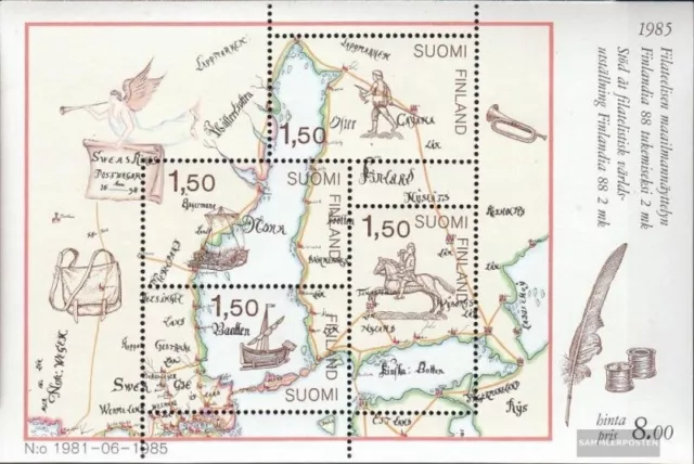 Finnland Block1 (kompl.Ausg.) postfrisch 1985 FINLANDIA 88 Postbeförderung