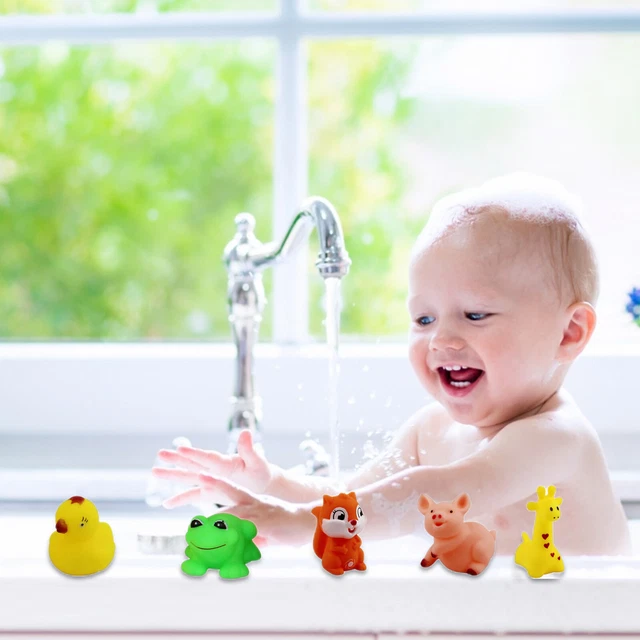 13pcs Baby Splash Toys Mini Kneading Vocalizing Toy Soft Rubber for Baby Playing