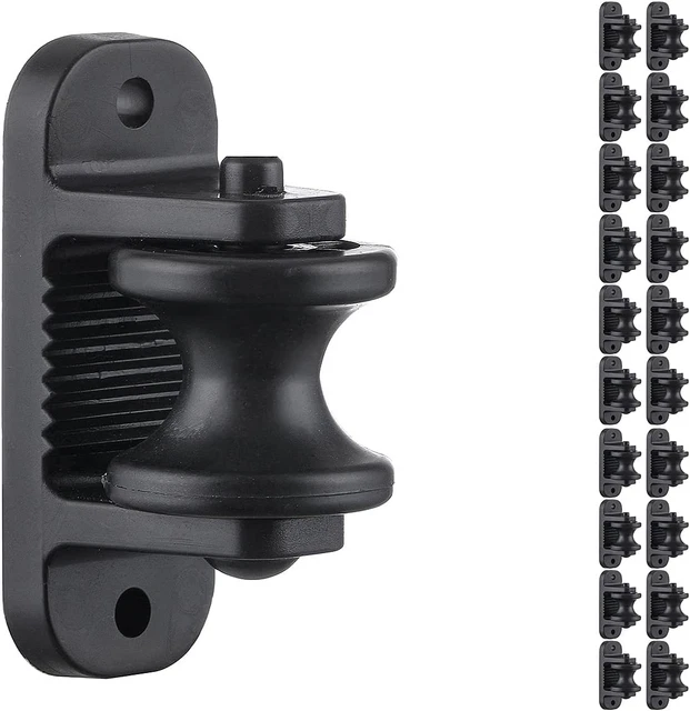20 Pack Electric Fence Wood Post Roller Insulators, Corner Insulators Black (20) 20 Pack Electric Fence Wood Post Roller Insulators, Corner Insulators Black (20)