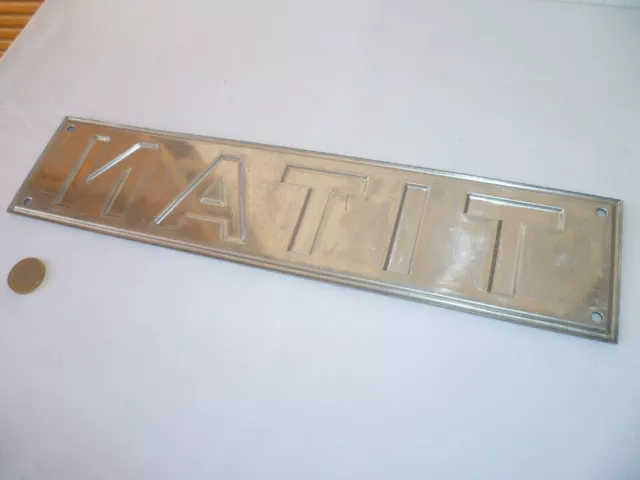 Ancienne Plaque En Aluminium Peint Camion Titan 3