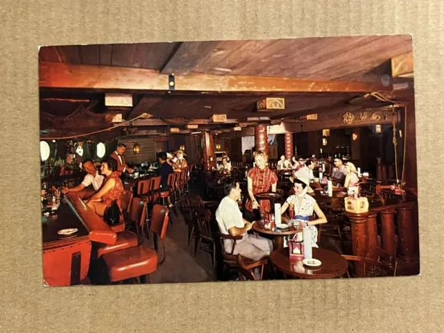 Postcard Miami Beach, FL Wreck Bar, The Castaways Resort Motel Vintage Florida