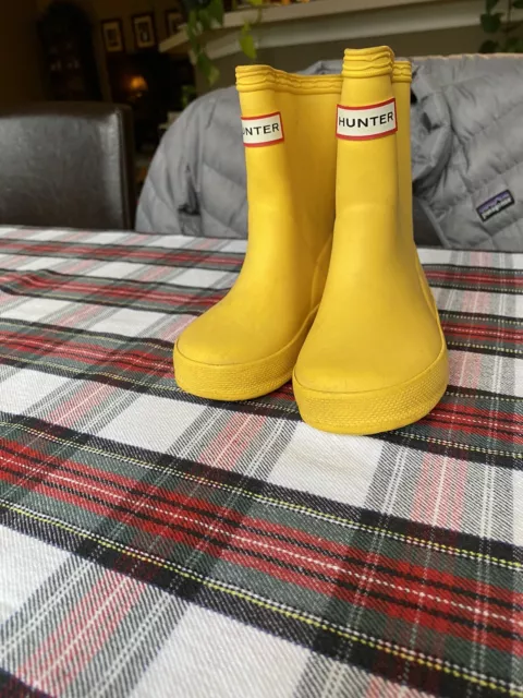 Yellow Toddler Hunter Boots size 5