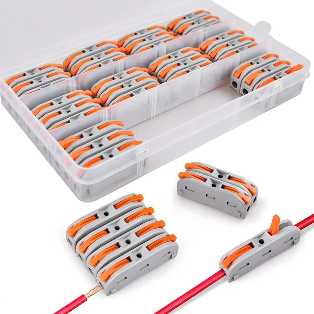 Connecteurs Électriques Rapide Avec Levier,33 Pièces Domino Electrique