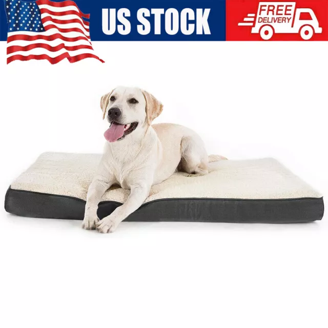 Orthopedic Dog Bed 30"x 20" Memory Foam Pet Sofa Cushion Removable Extra Large