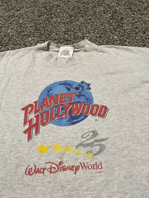 Vintage 90S Planet Hollywood Walt Disney World Made In Usa T-Shirt Size Large