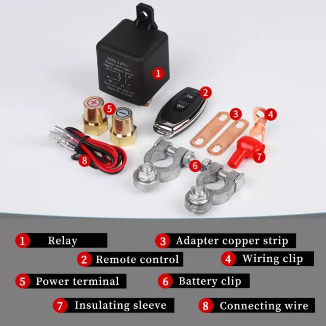 Relè Interruttore Di Scollegamento Batteria Auto DC 12V 200A Isolatore Di Taglio 2