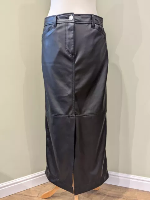 LADIES PENCIL LEATHER Skirt With Paper Bag Waist Brand New With Tags Size M 12.00 PicClick UK
