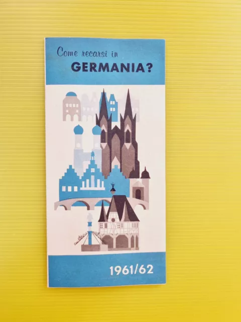 Comme Recarsi En Allemagne Vintage 1961 Brochure Guide Voyage Carte Info