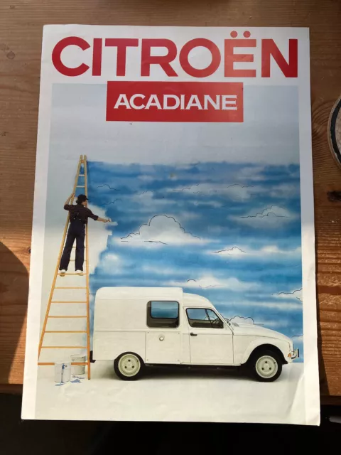 Citroen Acadiane Dyane van French market colour sales brochure 1987