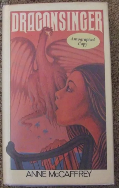 Anne McCaffrey - Dragonsinger - Atheneum - 1st HB/DJ - Signed/Inscribed