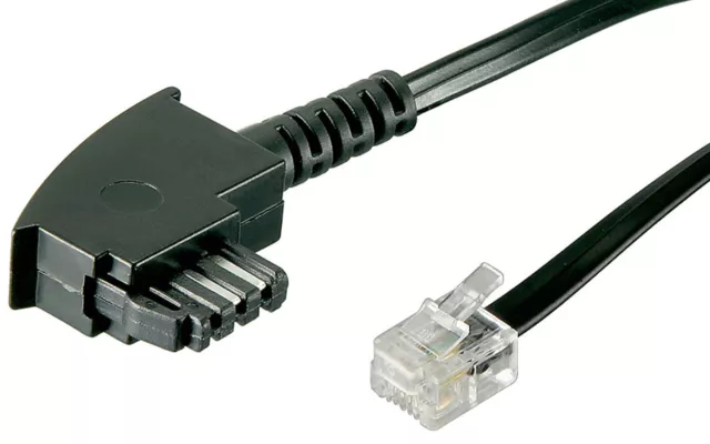 3m Telefon-Kabel TAE F auf RJ11 Stecker 6P4C 4-polig internationale Belegung