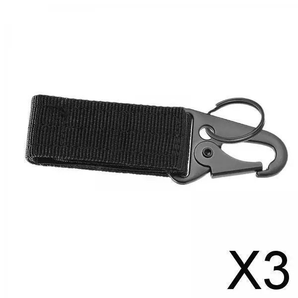 3X Passe-ceinture En Nylon Avec Porte-clés Porte-clés Boucle De