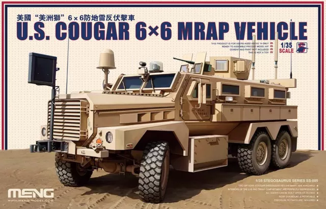 Meng Model 1/35 SS-005 U.S. Cougar 6x6 MRAP Vehicle Super War Military Models
