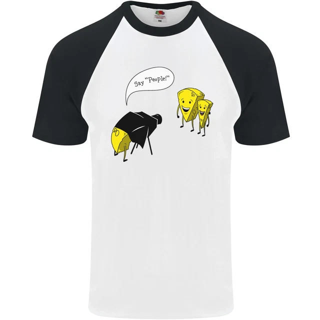Maglietta da baseball Say People Funny Photograper uomo S/S