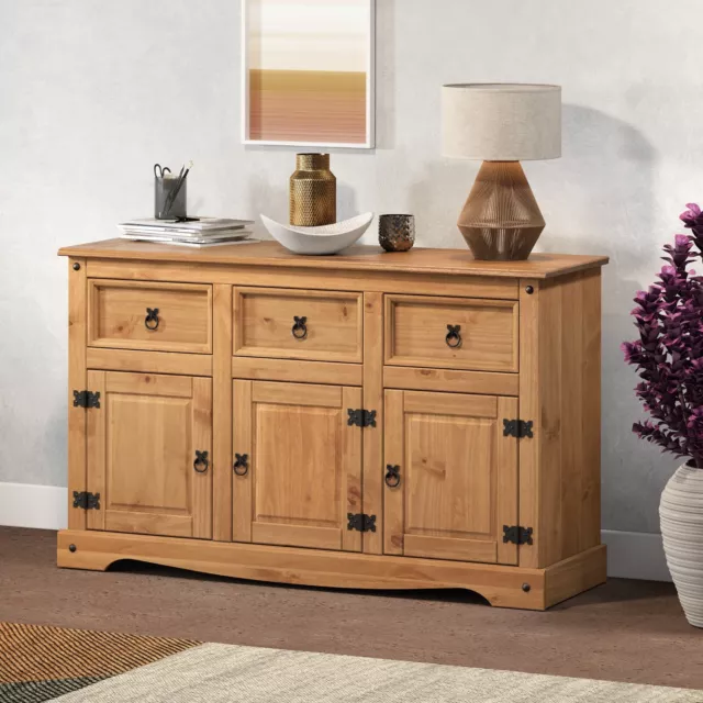 Corona Sideboard Large 3 Door 3 Drawer by Mercers Furniture®