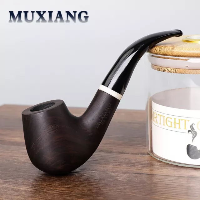 MUXIANG Handmade Tobacco Pipe Wooden Smoking Pipe for Beginner with Accessories