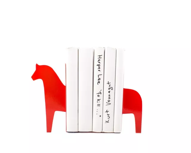 Atelier Article - Gift Steel bookends - Dala horse (Red)