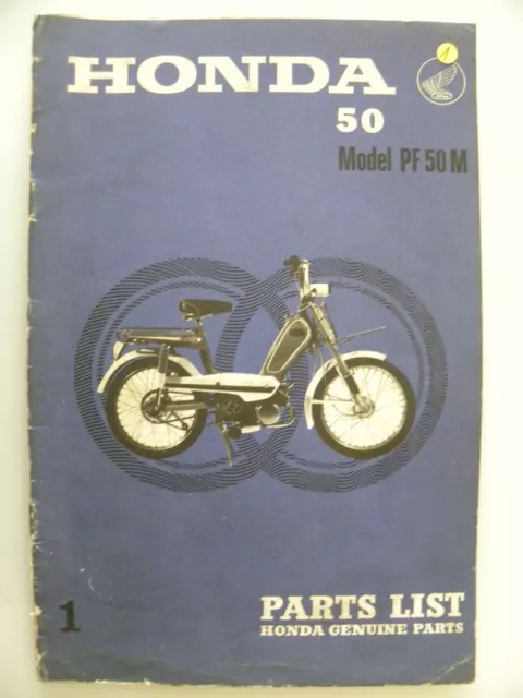 Manuel d'atelier / parts list  pièces détachées HONDA PF50M en anglais