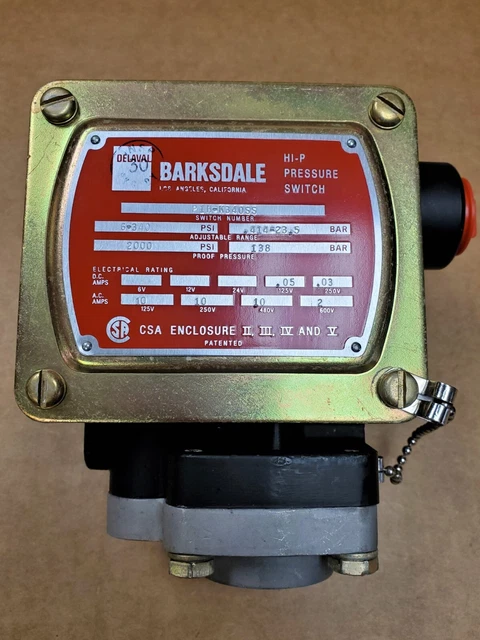 Barksdale P1H-K340SS Pressure Switch