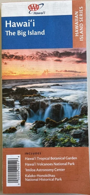 New AAA BIG ISLAND HAWAII MAP   Highway Road Tour   HI HAWAIIAN ISLAND SERIES