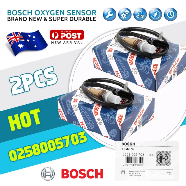 PAIR NEW BOSCH OXYGEN SENSORS For Holden Commodore VTII VU Ute VX VY ...
