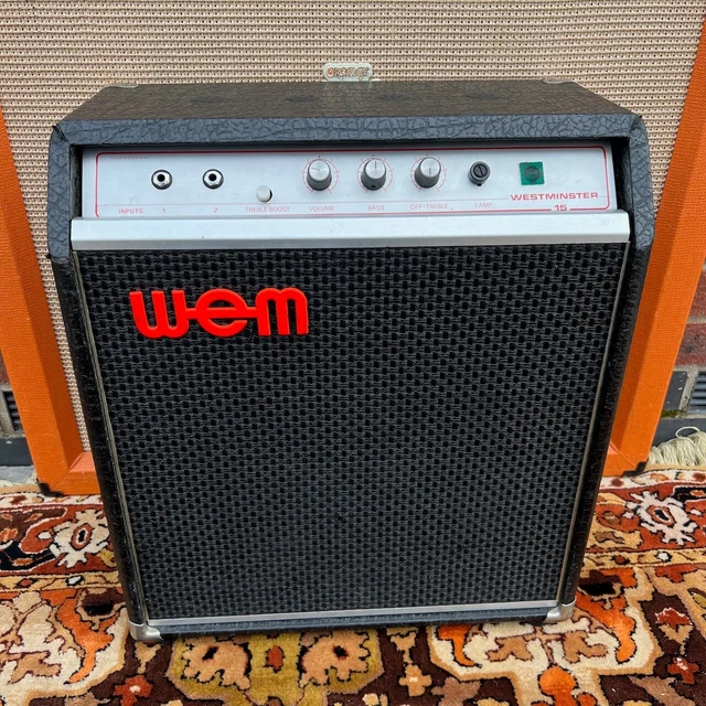 Vintage 1970s WEM Watkins Westminster 15 1x12 Valve Guitar Amplifier Combo