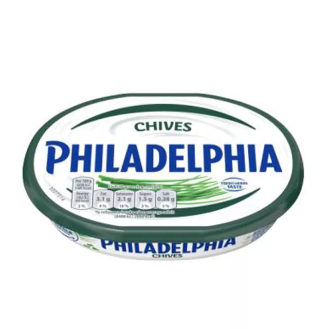 Philadelphia Chives Soft Cheese 165g  1/2/4/6/8/10/12/14/16/18