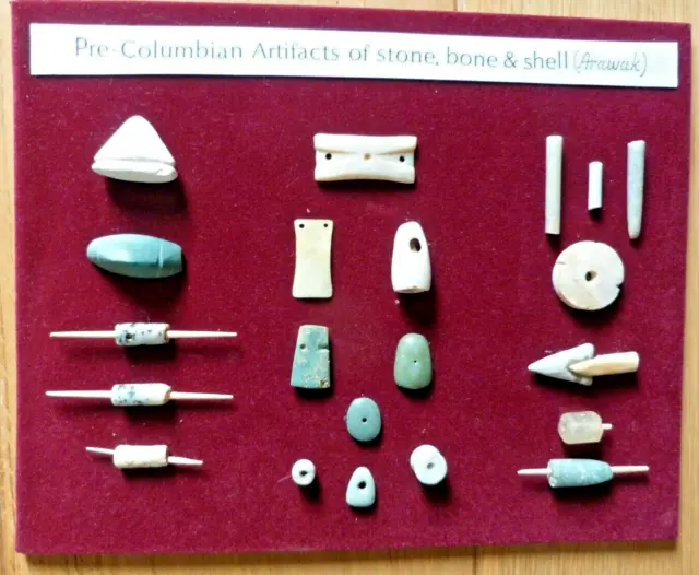 Pre Columbian Artifacts Of Stone Bone And Shell ,  Arawak