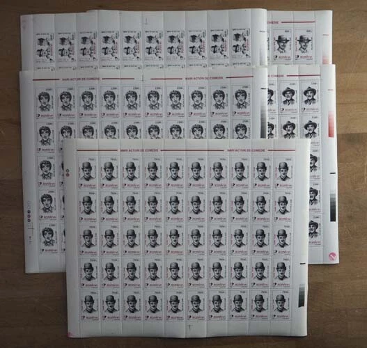 1999 Rumänien; 200 Serien Komödianten, postfrisch/MNH, MiNr. 5435/39, ME 900,-