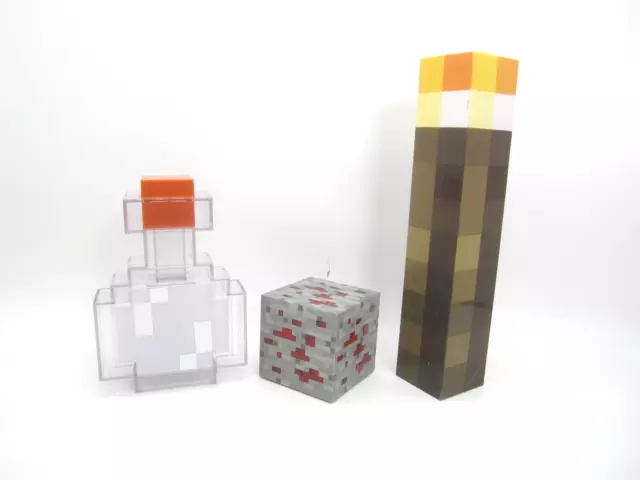 Minecraft Light Up Torch Cube Potion Bottle Mojang Think Geek  **All Working**