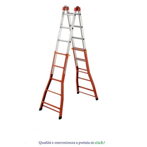 Gierre scala telescopica multiuso Peppina Super 4+5 gradini portata 100 kg