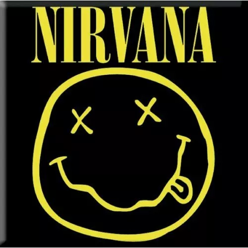 Official Licensed - Nirvana Happy Face - Fridge Magnet Kurt Cobain Dave Grohl