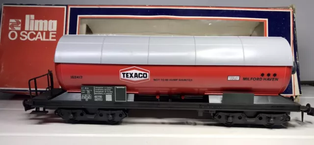 Lima O Gauge / O Scale Bogie Tank Wagon - Texaco Milford Haven - VNM Condition