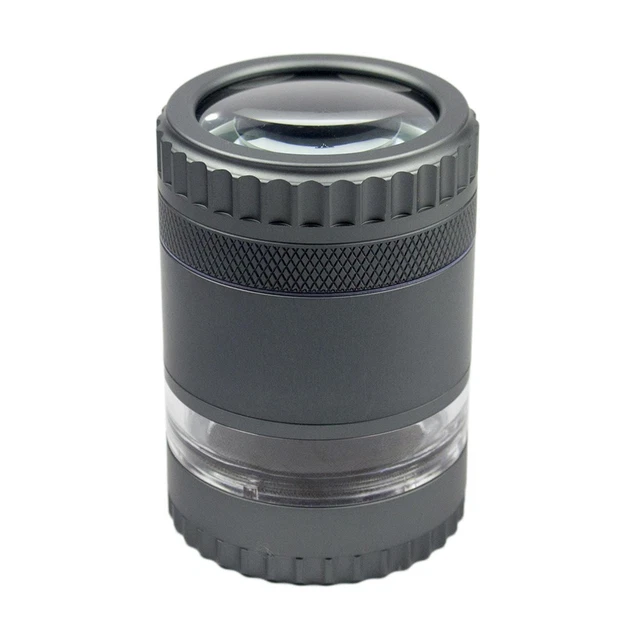 2.5" 63mm VIKING AXE Aluminum 5 Piece Grinder w/15x Magnifying Glass on the TopG