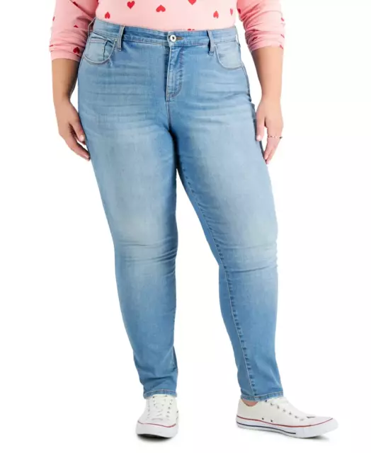 Style & Co Womens Plus Size 20W Mid-Rise Curvy Skinny Jeans Droit Wash $49