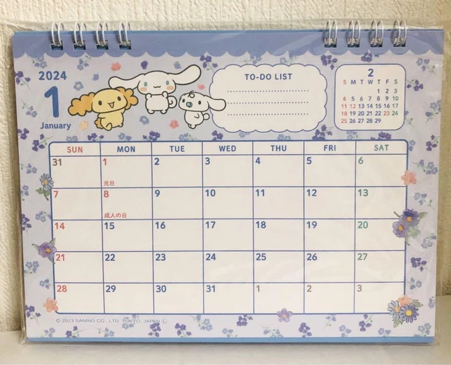 CINNAMOROLL 2024 DESK Calendar Sanrio Cinnamon 57.99 PicClick