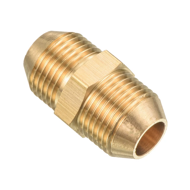 PIPE FITTING, M18 to M18 Male Thread 1.38 Inch for Water Pipes, Gold ...