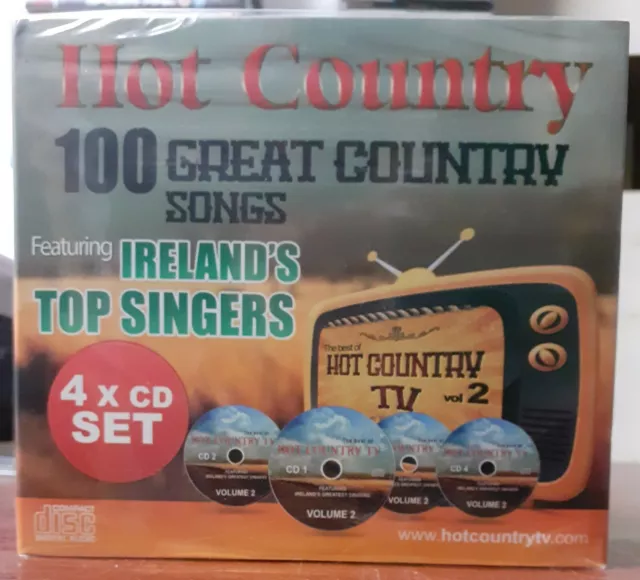 100 Hot Country TV Songs 4x CD Set NEW SEALED Ireland's Top Singers Great