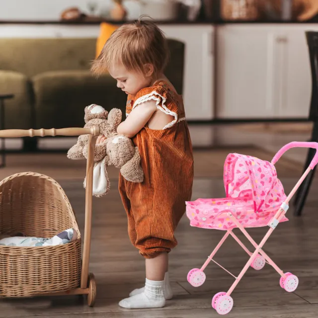 Baby Doll Stroller Little Girl Stroller Plaything Adorable Lightweight Small