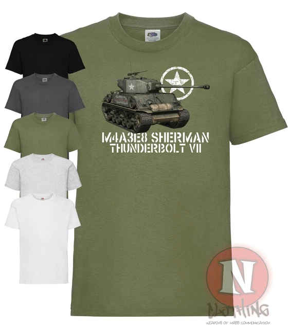 T-shirt Char Sherman Firefly WWII - Design Militaire Historique, 100% Coton Ou Mélange